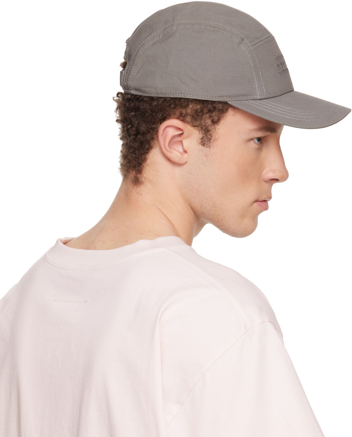 MM6 Maison Margiela Taupe Embroidered Logo Cap