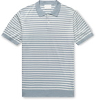 Handvaerk - Striped Pima Cotton Polo Shirt - Blue