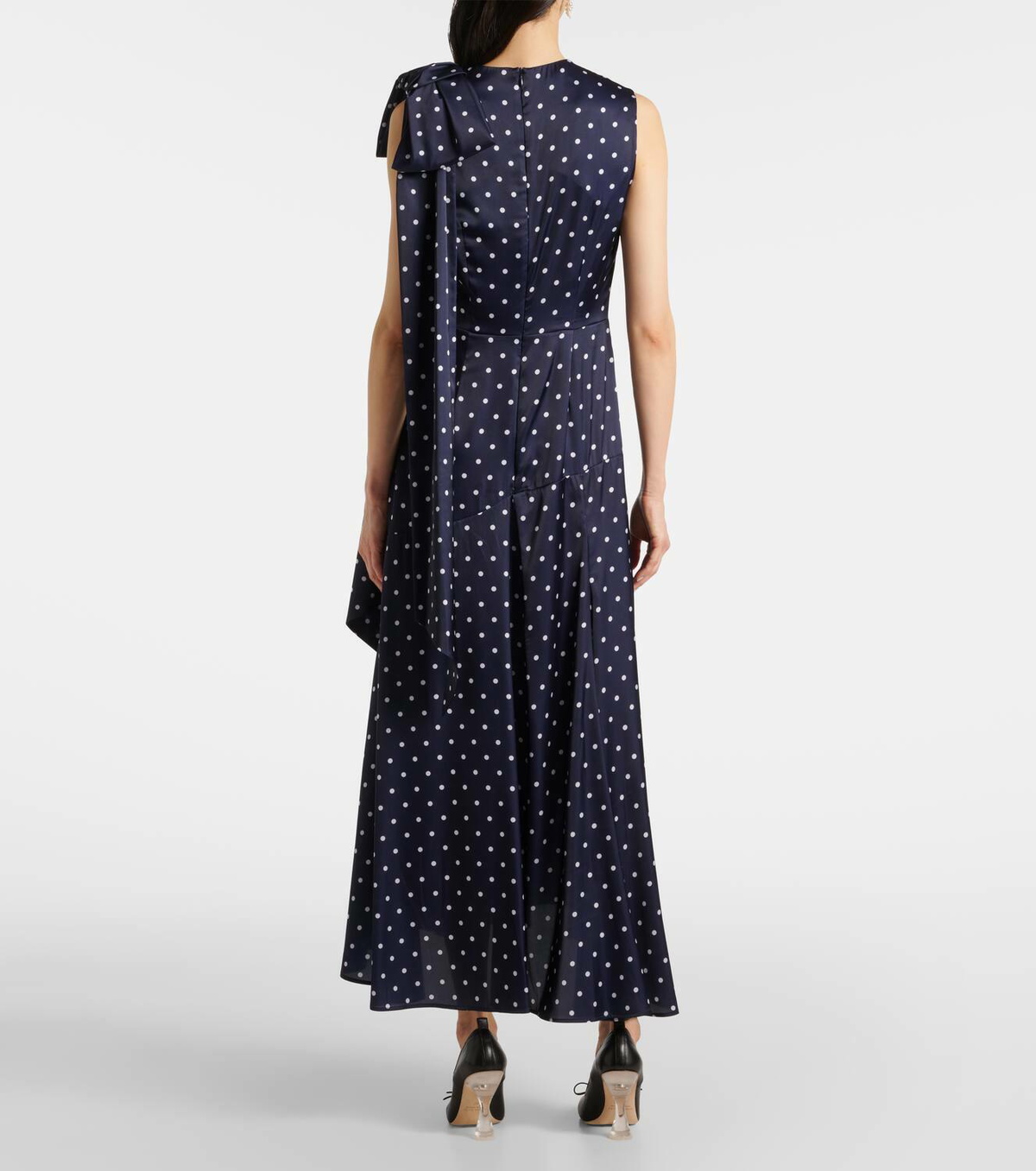 Simone Rocha Bow-detail polka-dot maxi dress Simone Rocha