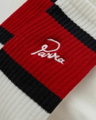 By Parra SIGNATURE STRIPED CREW SOCKS Red Men