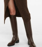 Alanui - Ribbed-knit alpaca wool-blend wrap skirt