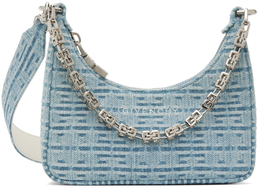 Givenchy Blue Mini Moon Cut Out Denim Shoulder Bag Givenchy