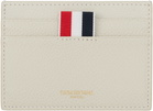 Thom Browne Off-White Pebble Grain Hector Single Card Holder