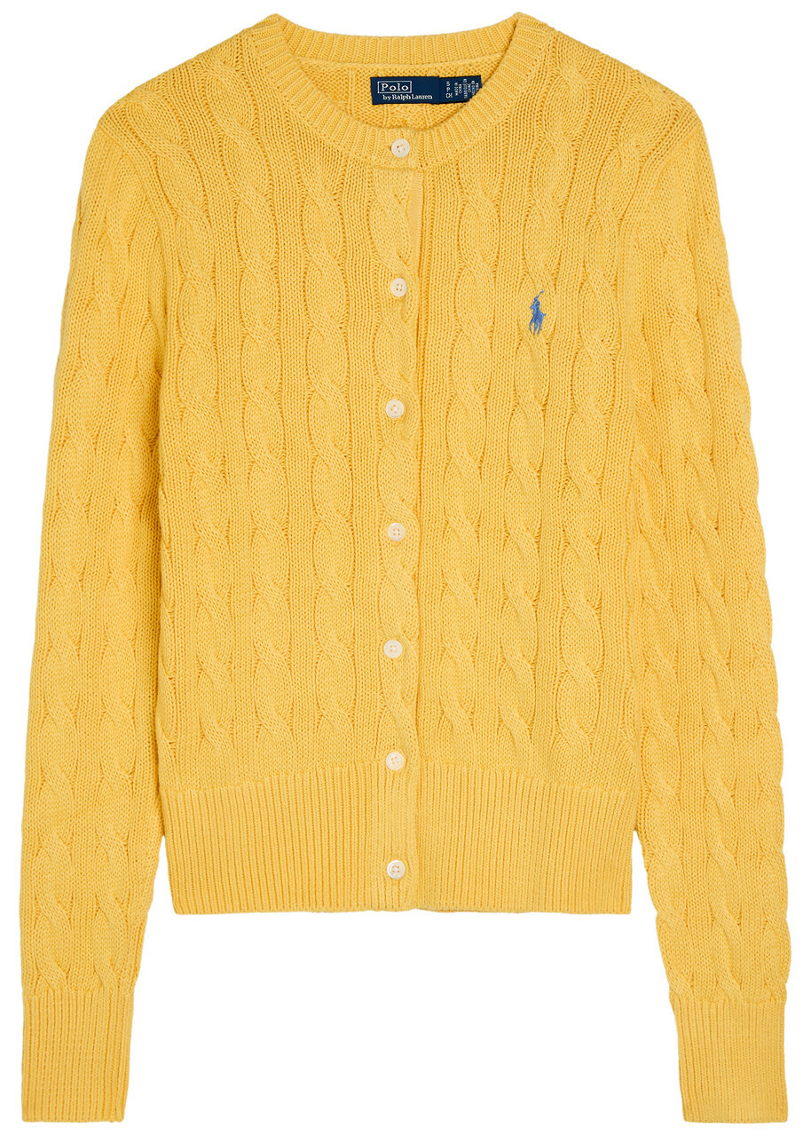 Polo Ralph Lauren Cable-knit Cotton Cardigan Yellow