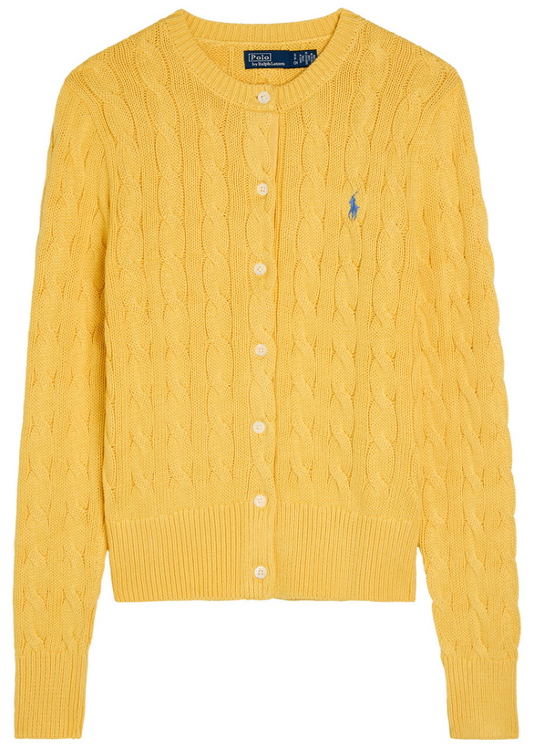 Photo: Polo Ralph Lauren Cable-knit Cotton Cardigan Yellow