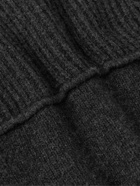 Inis Meáin - Storm Ribbed Merino Wool and Cashmere-Blend Cardigan - Gray