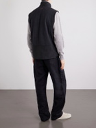 SEASE - Explorer Reversible Padded Wool-Blend Jersey and Micro-Ripstop Gilet - Gray