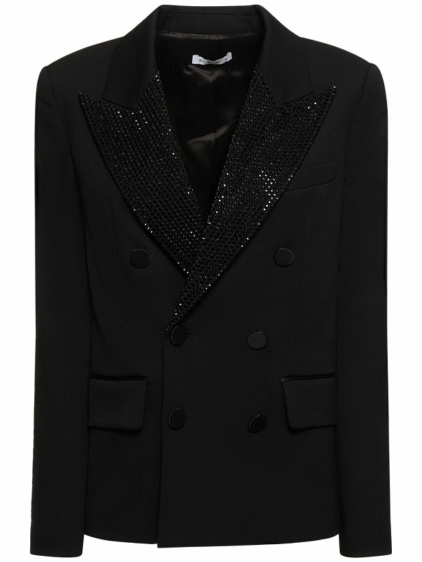 Photo: AREA - Embellished Wool Relaxed Fit Blazer