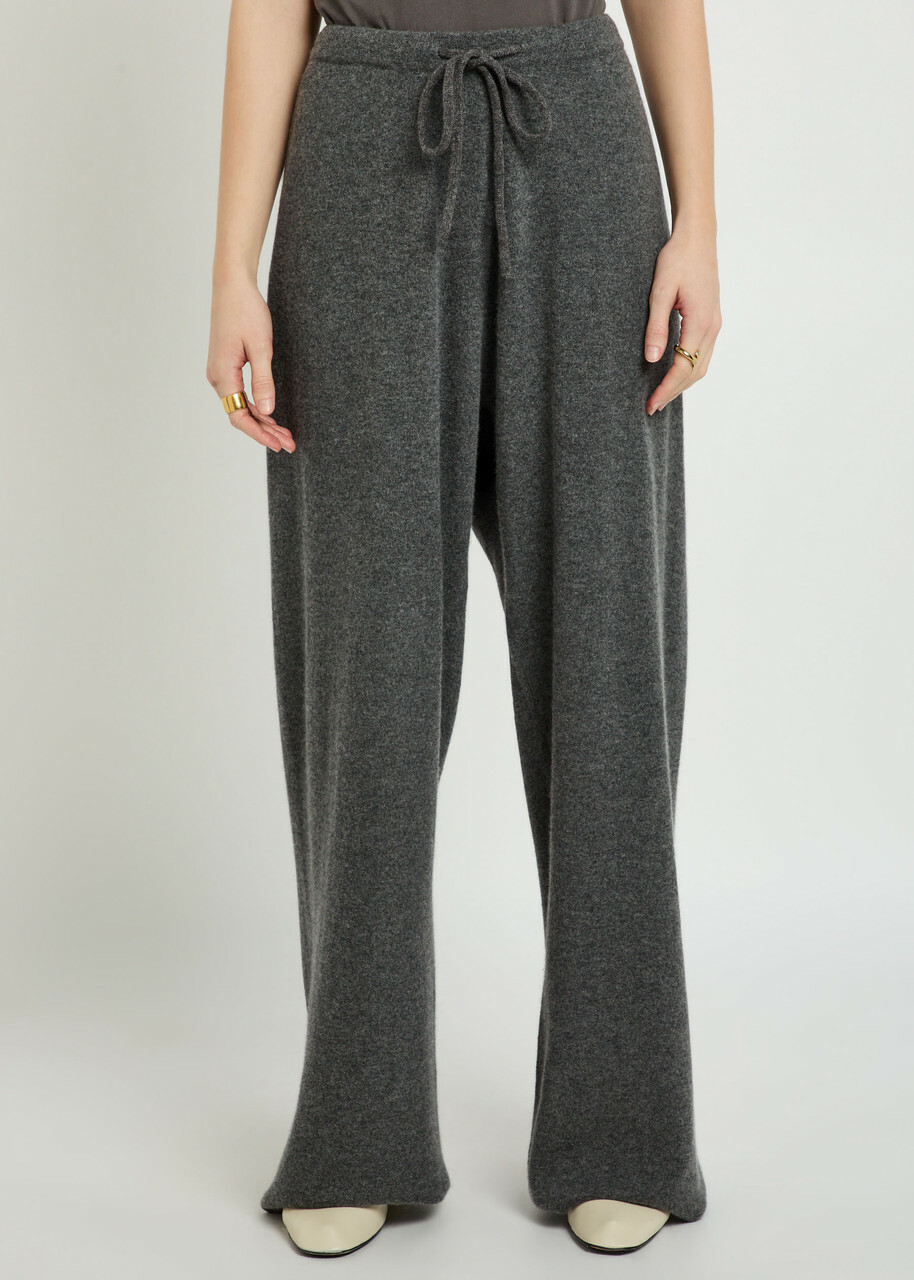 Extreme Cashmere N°462 Slouch Cashmere-blend Trousers - Dark Grey - One Size