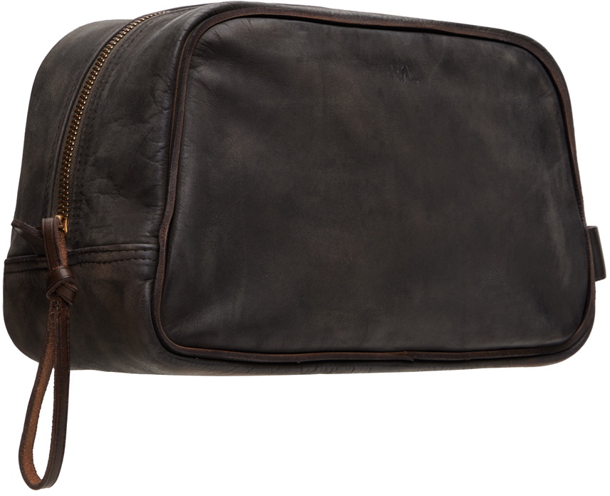 RRL Brown Leather Travel Pouch RRL