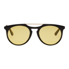 Gucci Black and Yellow Aviator Sunglasses