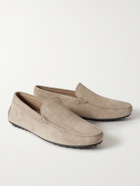 Tod's - Pantofola City Gommino Suede Driving Shoes - Gray