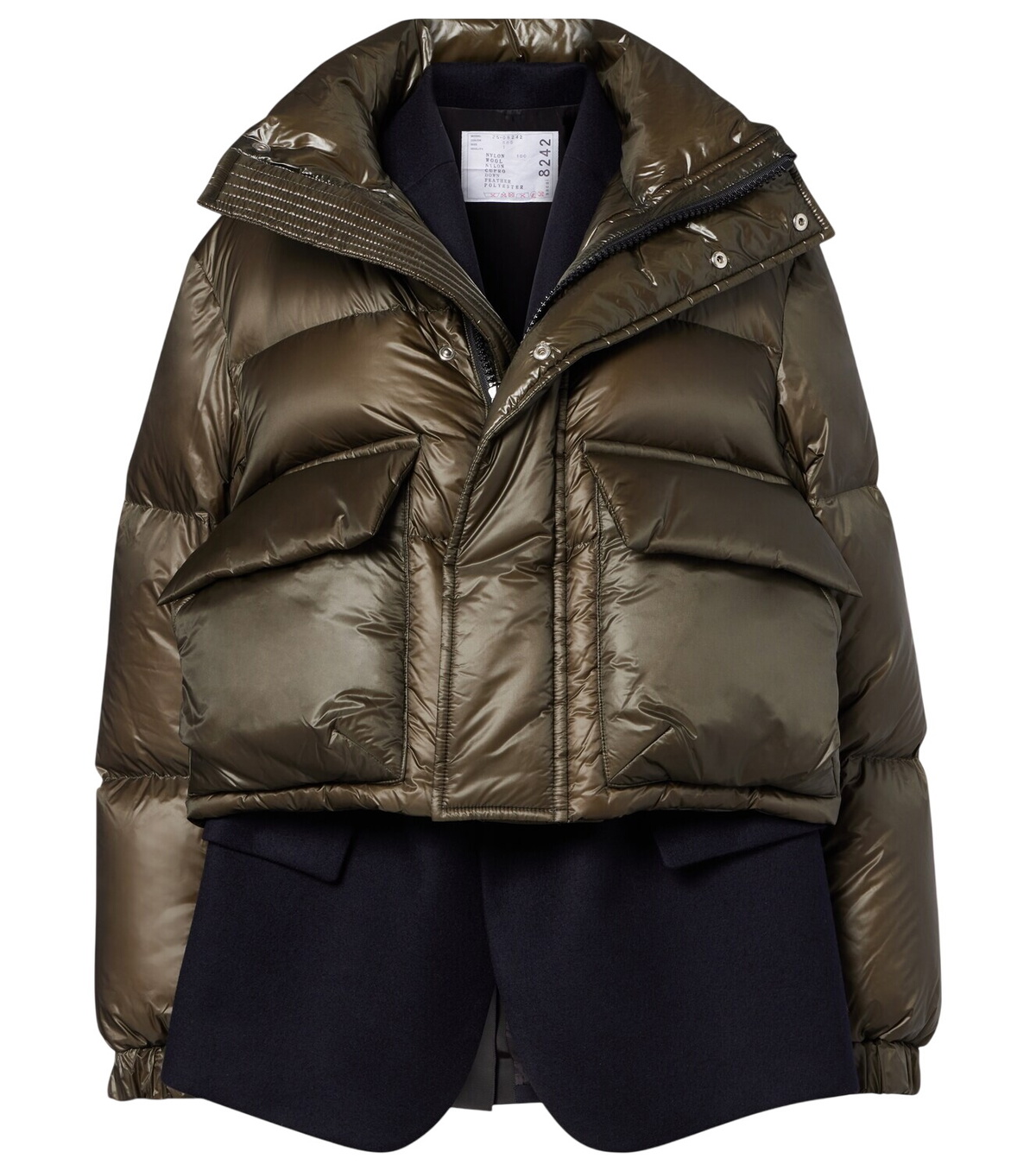 sacai Black Down Puffer Jacket Sacai