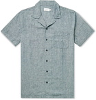 Onia - Vacation Camp-Collar Linen-Dobby Shirt - Blue