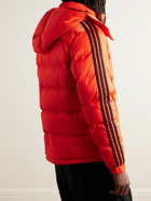 Moncler Genius - adidas Originals Alpbach Quilted Logo-Jacquard Shell Hooded Down Jacket - Orange