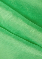 Tory Burch Pleated Linen and Silk-blend Midi Kaftan Dress Bright Green