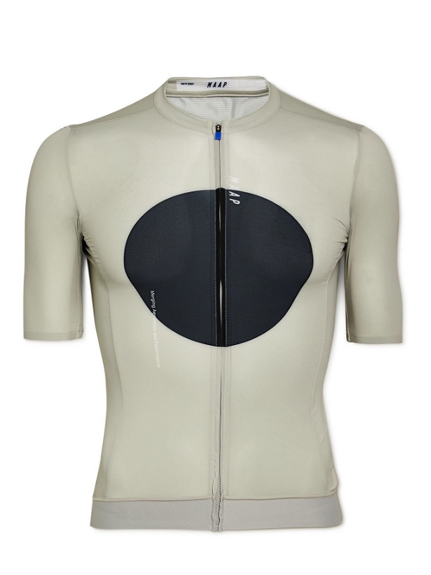 Photo: MAAP - Vapor Pro Printed Recycled Mesh Cycling Jersey - White