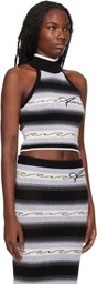 AMIRI Black Wave Baja Stripe Tank Top