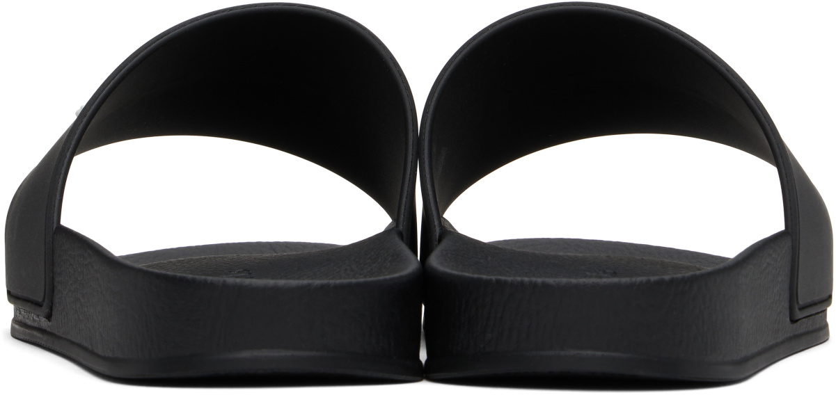 Palm Angels Black Logo Pool Slides