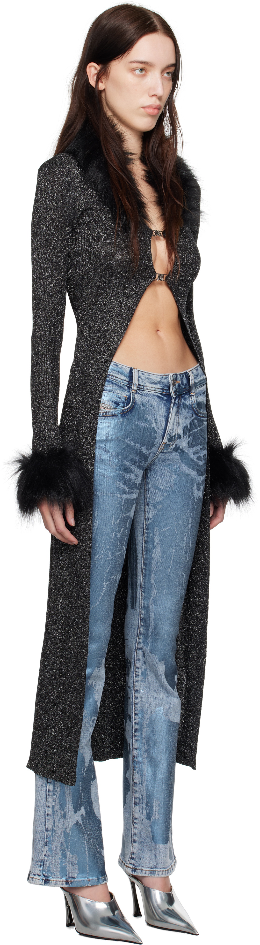 MISBHV Black Knit Maxi Cardigan