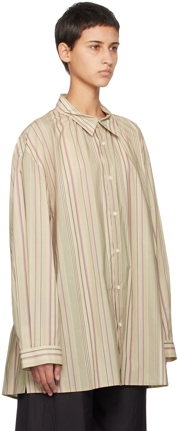 AMOMENTO Khaki Stripe Shirt AMOMENTO