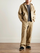 Nike - Life Embroidered Cotton-Canvas Hooded Jacket - Brown