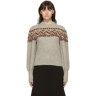 Chloe Beige Alpaca and Wool Fair Isle Sweater