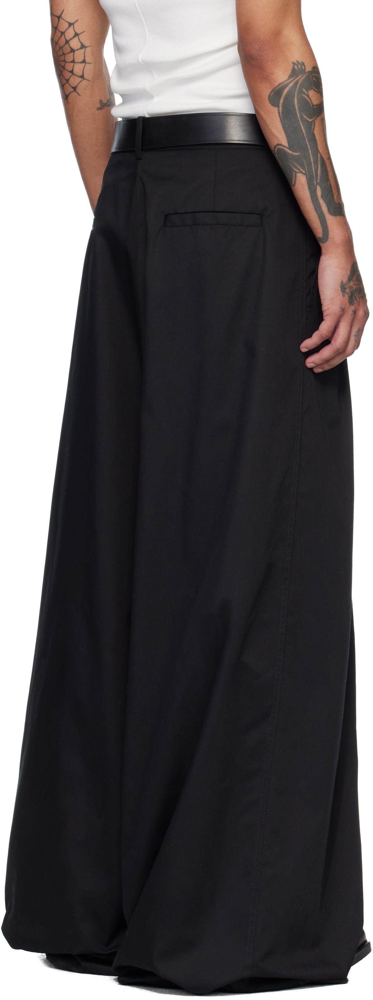 LU'U DAN Black Lowline Trousers