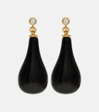Toteme Onyx gold-plated drop earrings