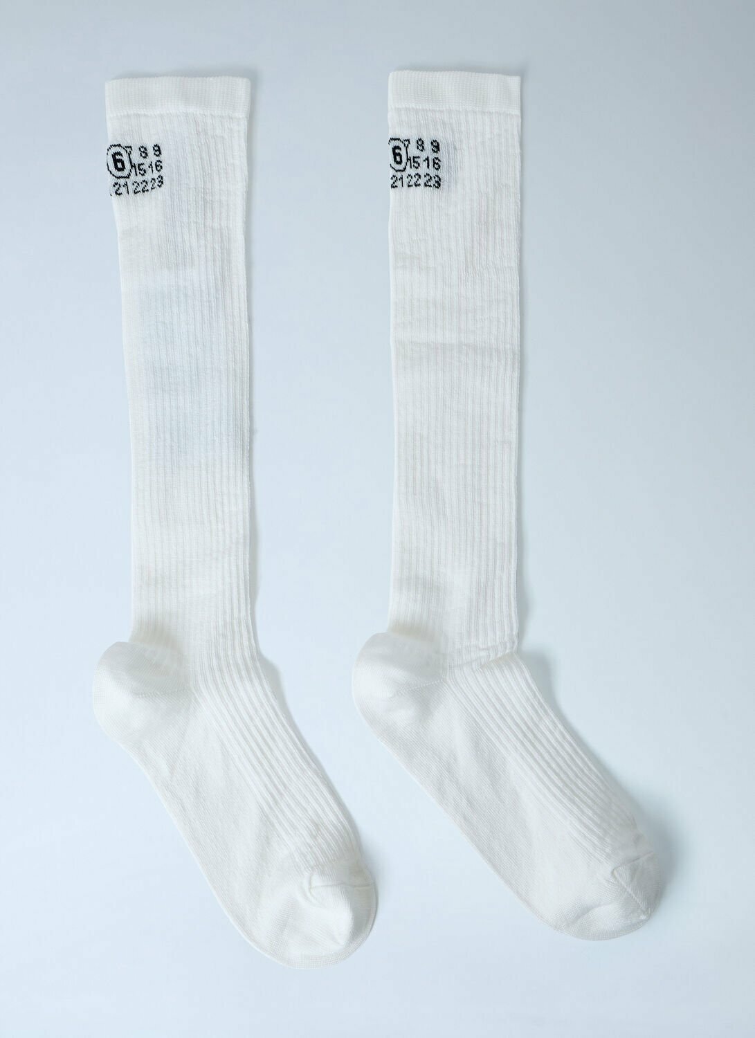 MM6 Maison Margiela Ribbed Knit Knee-High Socks