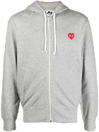 COMME DES GARCONS PLAY - Logo Cotton Zipped Hoodie