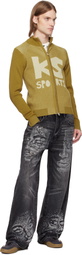KidSuper Khaki Retro Rib 'KS Sports' Sweater