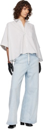 MM6 Maison Margiela Blue Wide-Leg Jeans
