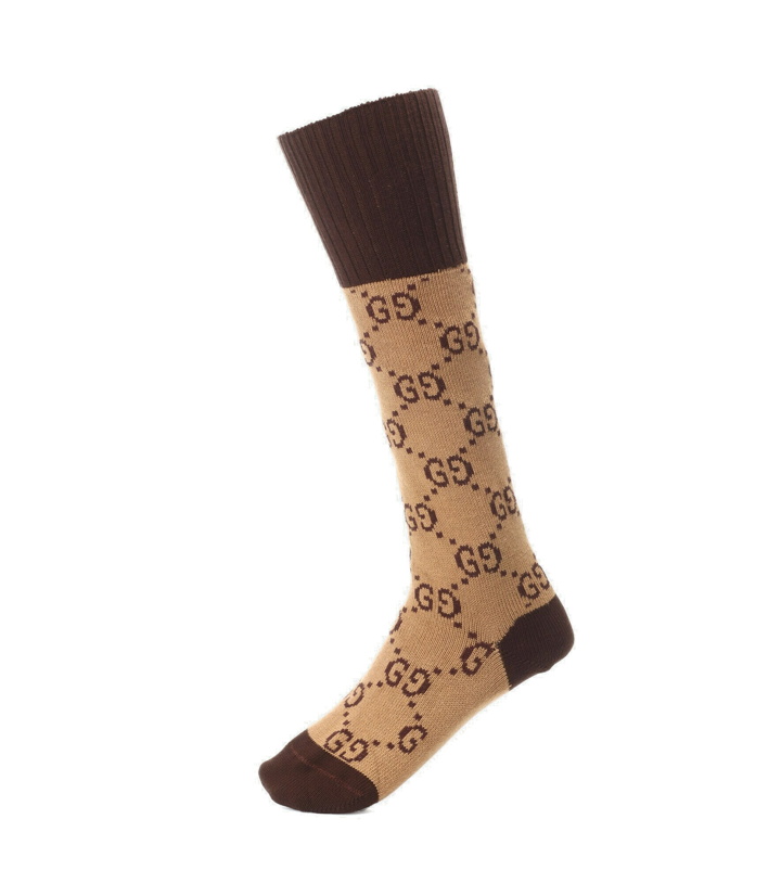 Photo: Gucci - GG stretch-cotton socks