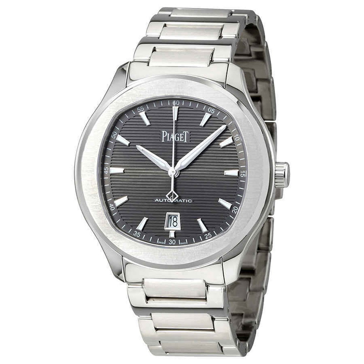 Photo: Piaget Polo S Automatic Grey Guilloche Dial Mens Watch G0A41003