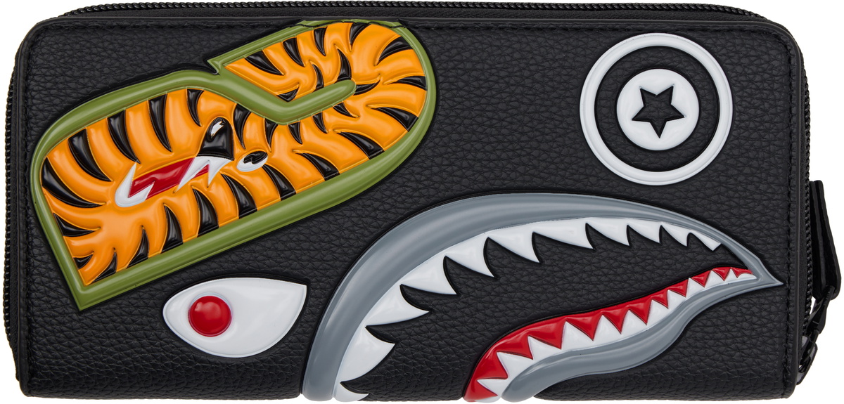 小物 BAPE SHARK LONG WALLET Buy BAPE Shark Long Wallet 'Black' - 1K70 190 013 BLACK | GOAT