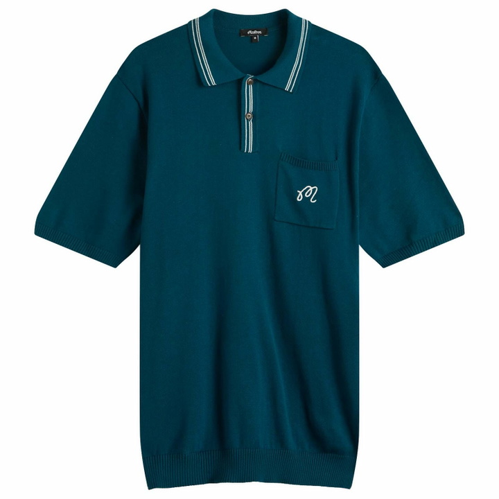 Photo: Malbon Men's Campania Knitted Polo in Azurra