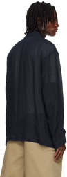 System Navy Sheer Chore Overshirt