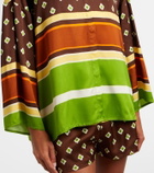 Faithfull Cora printed satin shirt