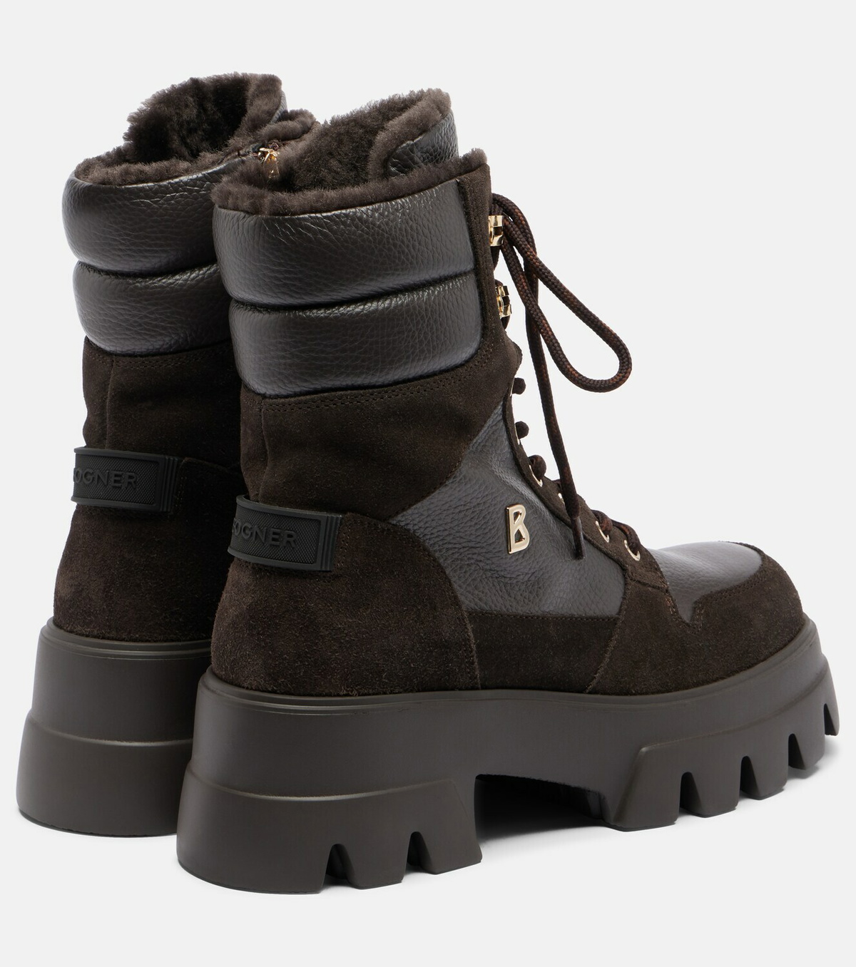 Bogner Sapporo shearling-lined leather lace-up boots