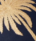 Les-Ottomans Tropical embroidered linen cushion