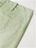 Visvim - Gifford Garment-Dyed Distressed Cotton-Canvas Trousers - Green