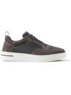 Loro Piana - Newport Walk Suede and Mesh Sneakers - Gray