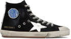 Golden Goose Black Francy Bike High-Top Sneakers