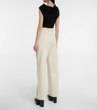 Peter Do - Belted high-rise wide-leg jeans