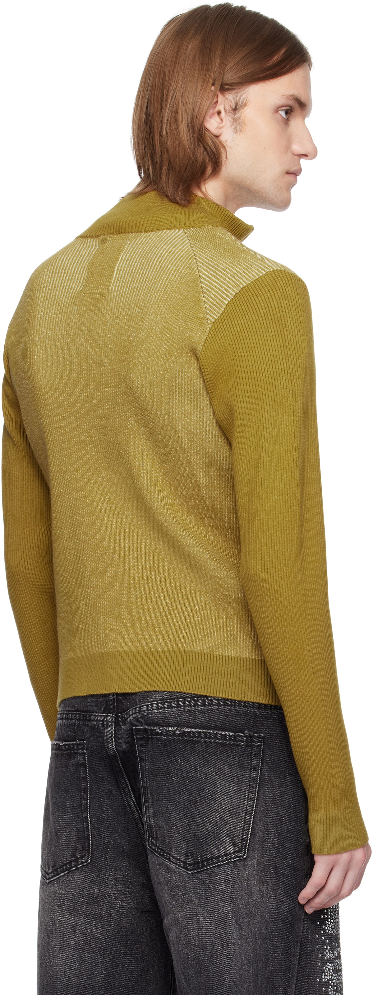 KidSuper Khaki Retro Rib 'KS Sports' Sweater