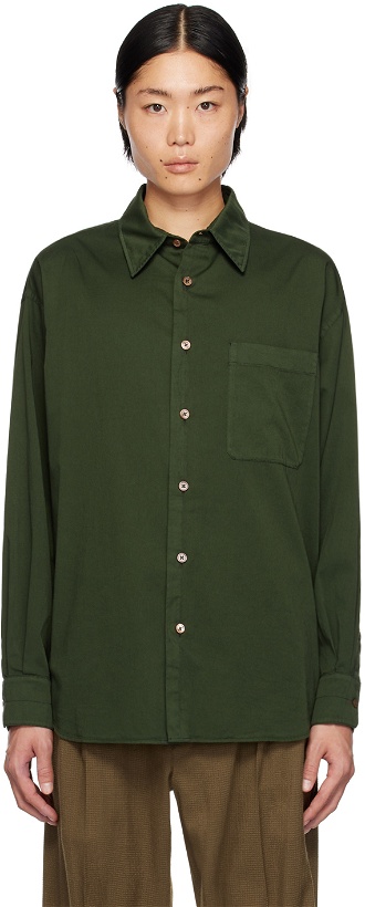 Photo: LEMAIRE Green Relaxed Shirt
