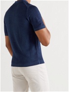 VALSTAR - Wool and Silk-Blend Polo Shirt - Blue - S