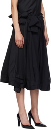 HODAKOVA Black Upside Down Bow Midi Skirt