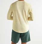 Orlebar Brown - OB-T Striped Cotton and Linen-Blend T-Shirt - Yellow